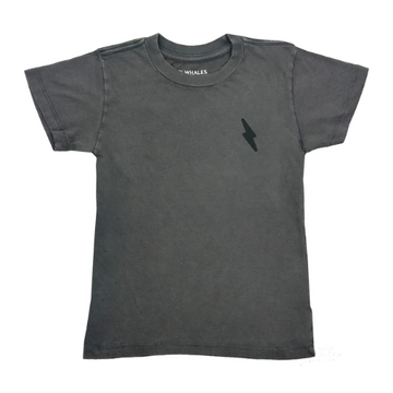TINY WHALES ROAD TRIPPER CREW NECK TEE | MINERAL BLACK
