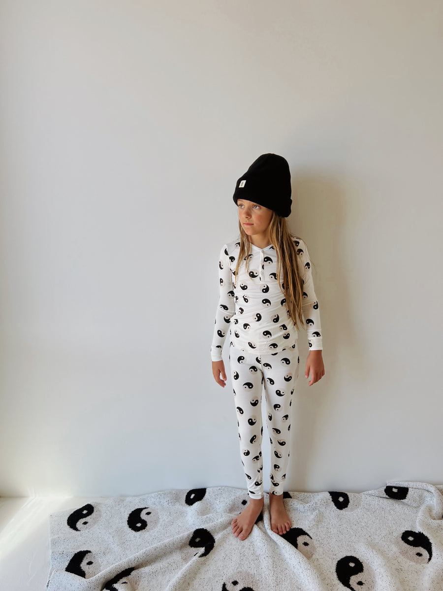 FOREVER FRENCH Black & White Yin Yang | Two Piece Bamboo Pajamas (COLLECTIVE)
