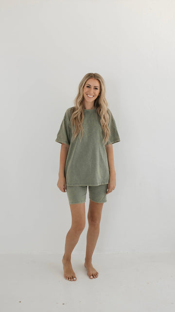 FOREVER FRENCH Sage | Washed Women's Short Set (COLLECTIVE)