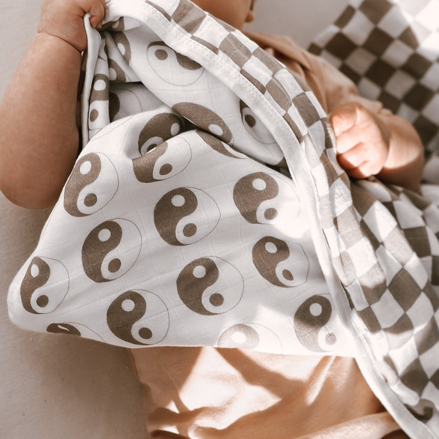 SHORE BABY Luxe Muslin Six Layer Quilt - Tahiti Check x Lennon (COLLECTIVE)