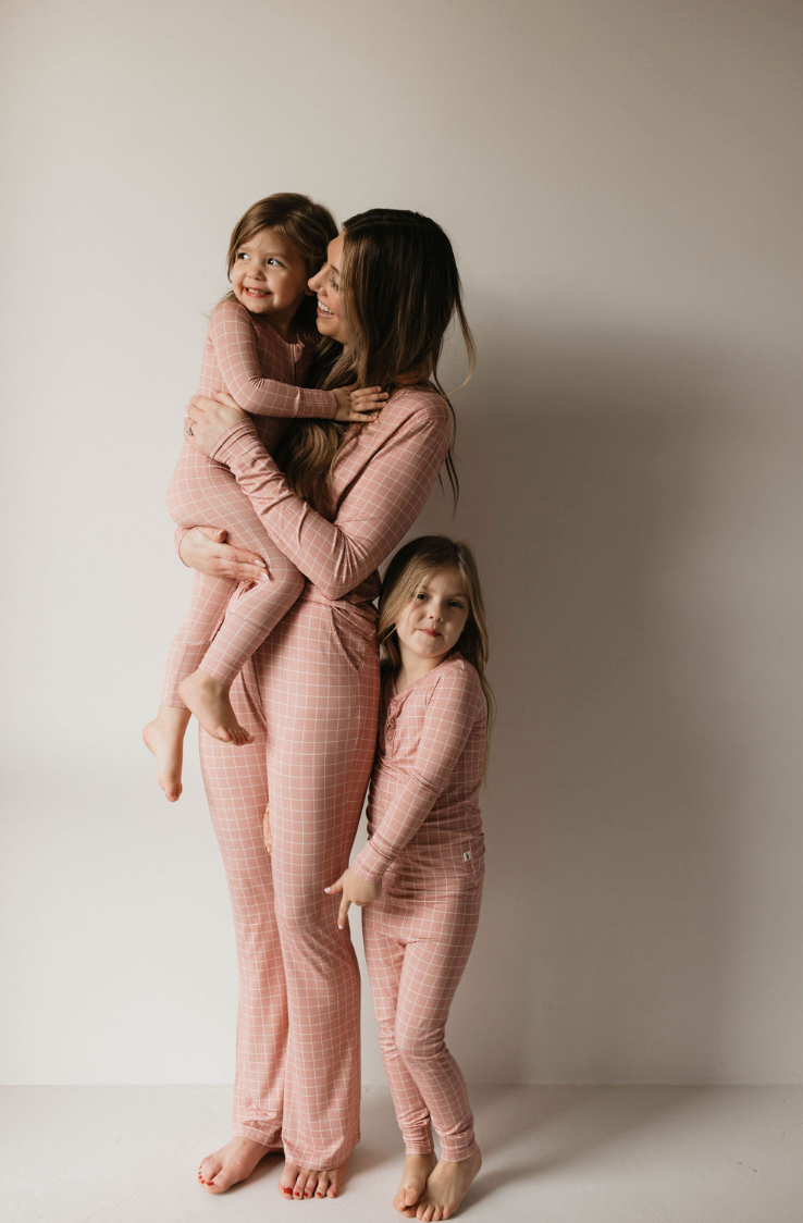 FOREVER FRENCH Cotton Candy Grid | Women's Bamboo Pajamas (COLLECTIVE)
