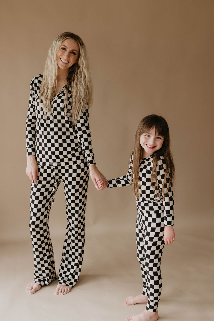 FOREVER FRENCH Black Checkered | Bamboo Two Piece Pajamas (COLLECTIVE)