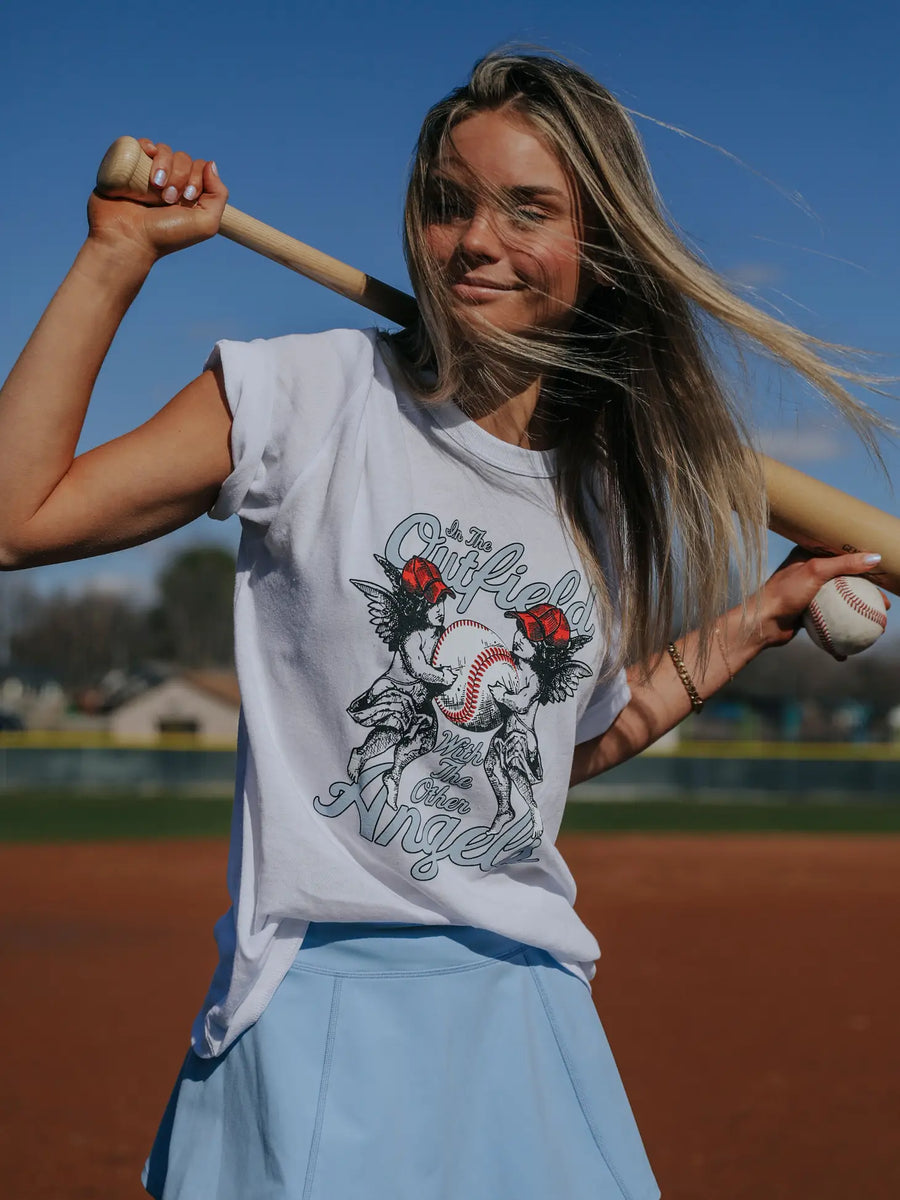 CS ANGELS IN THE OUTFIELD WOMEN'S UNISEX TEE