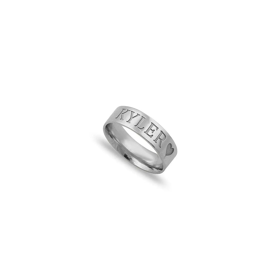 (PRE-ORDER) THE SIS KISS CUSTOM NAME BAND RING | GOLD OR SILVER