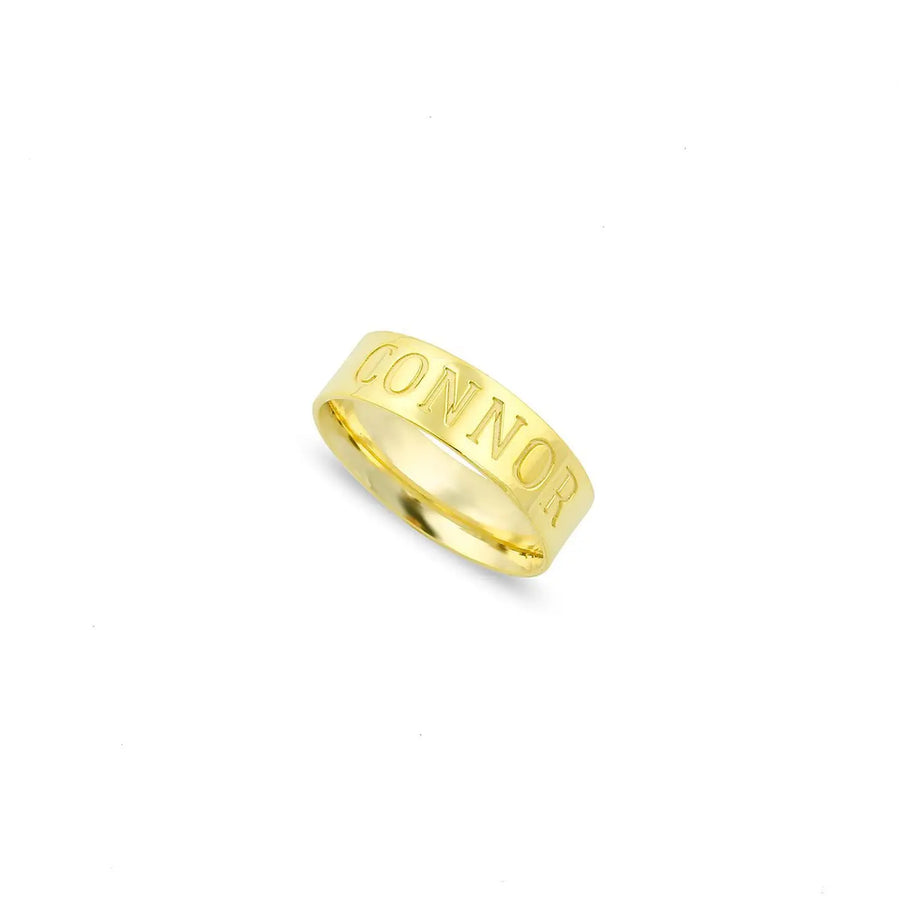 (PRE-ORDER) THE SIS KISS CUSTOM NAME BAND RING | GOLD OR SILVER