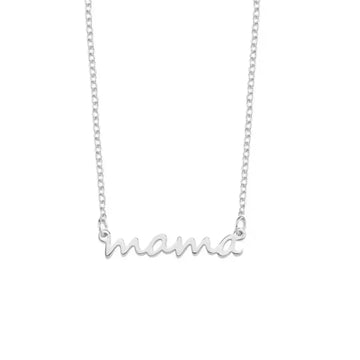 THE SIS KISS MAMA DAINTY NECKLACE | SILVER