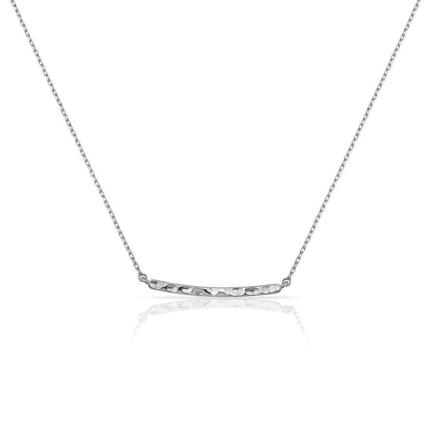 (PRE-ORDER) THE SIS KISS LOVERLY HAMMERED BAR NECKLACE | YELLOW GOLD OR SILVER