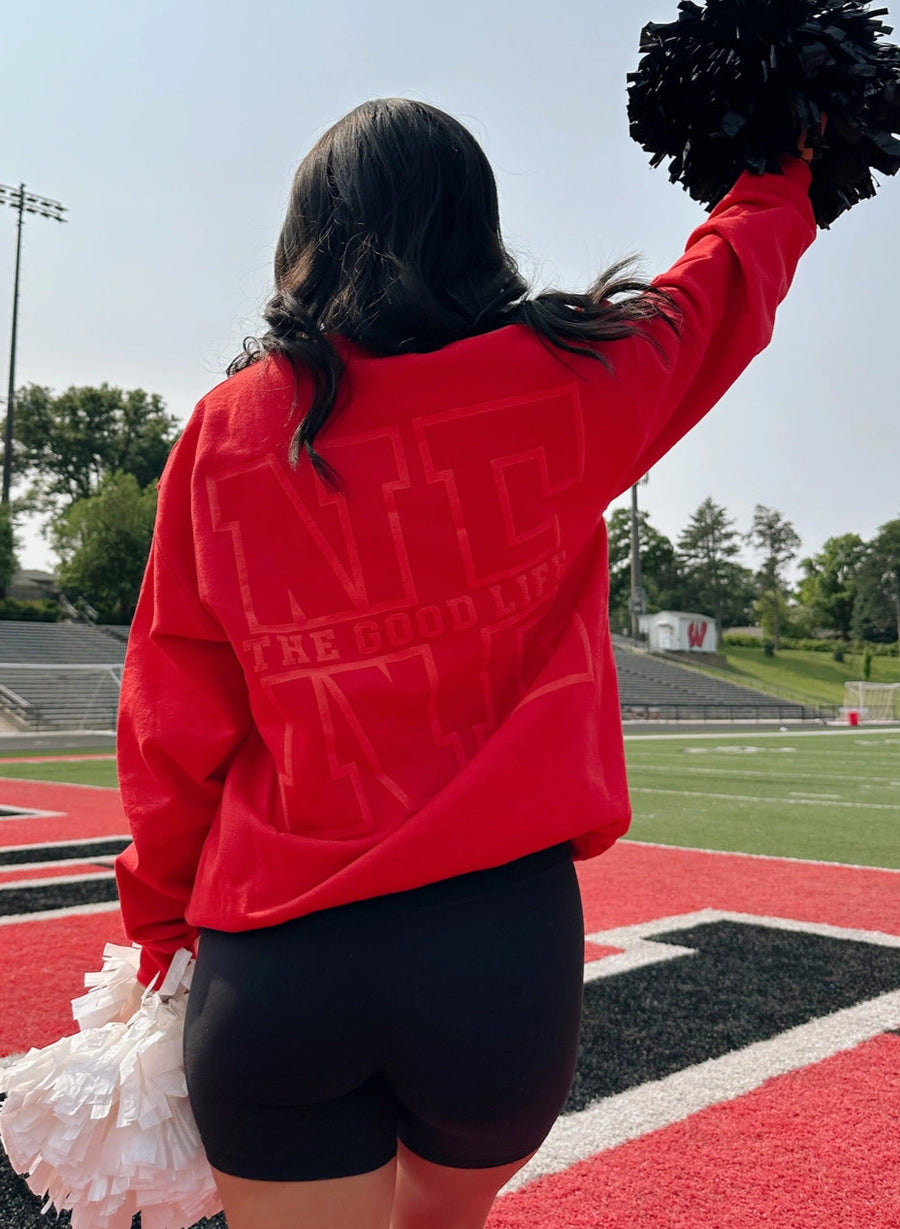 FSB NEBRASKA PUFF CREWNECK | RED