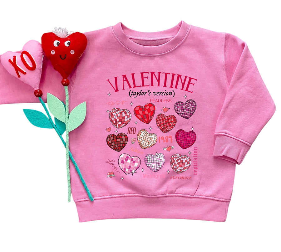 (PRE-ORDER) HOLLAND AVE TAYLOR'S VERSION VALENTINE'S DAY SWEATSHIRT | HOT PINK