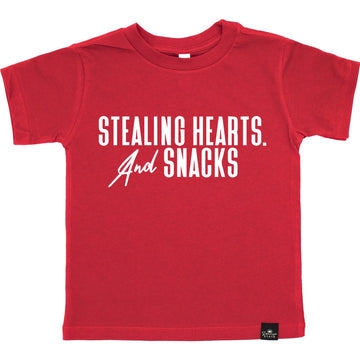 STEALING HEARTS & SNACKS BOY TEE | RED