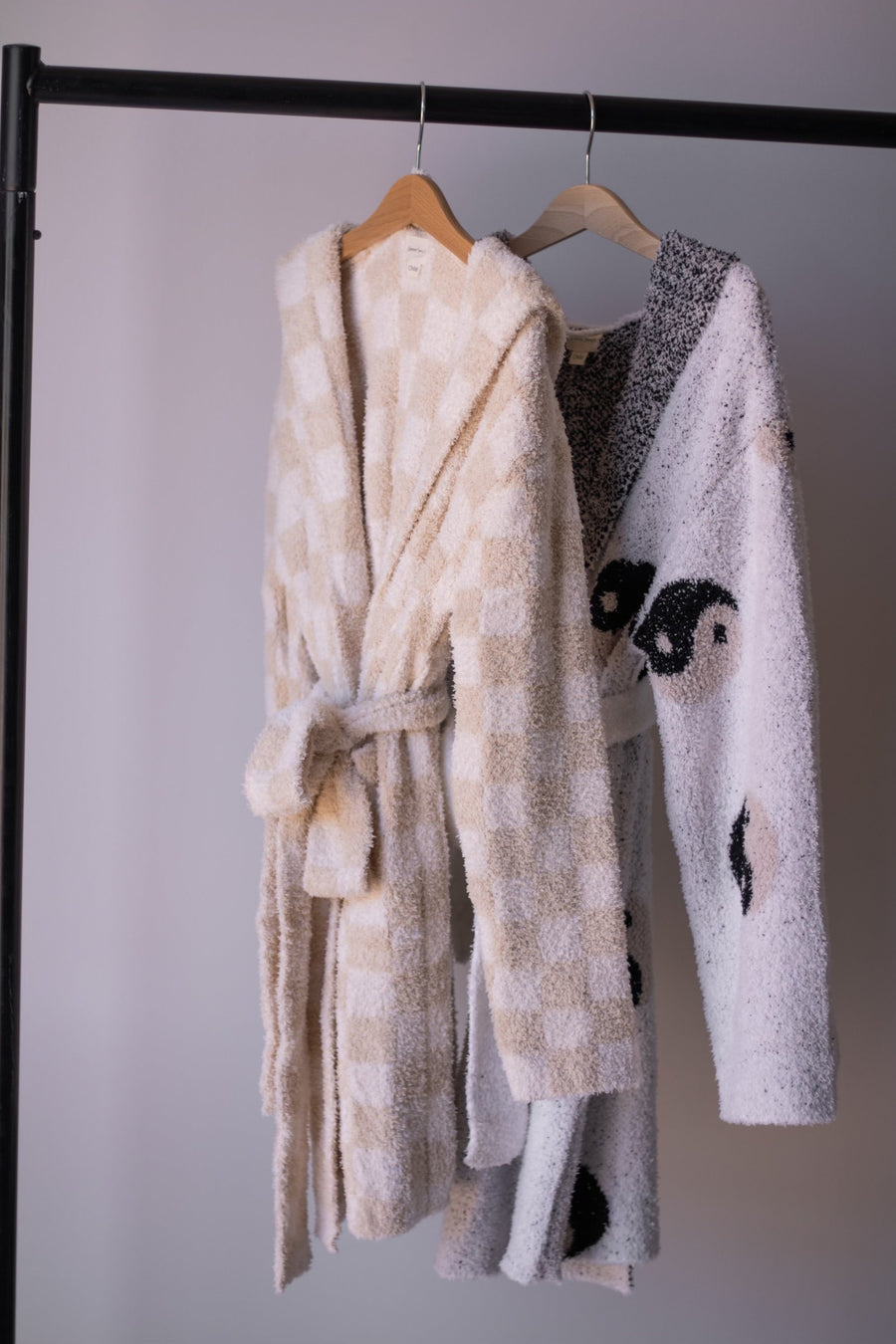 Adult Robe | Cream Checkerboard