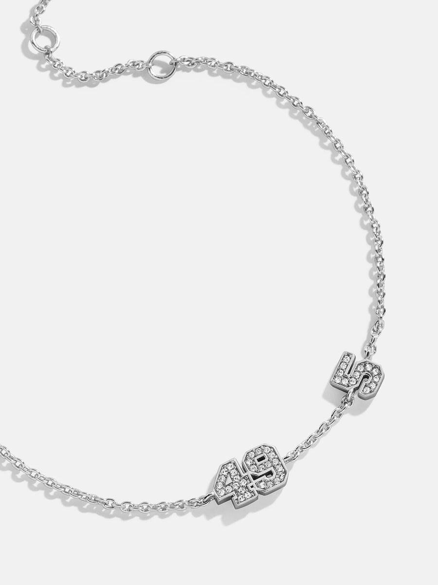 (CUSTOM PRE-ORDER) VARSITY NUMBER BRACELET | GOLD OR SILVER