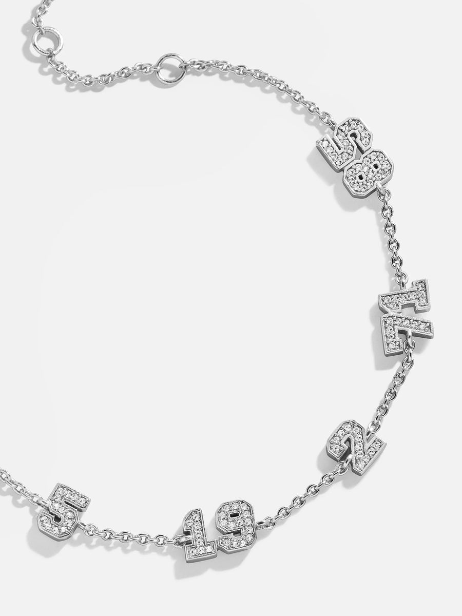 (CUSTOM PRE-ORDER) VARSITY NUMBER BRACELET | GOLD OR SILVER
