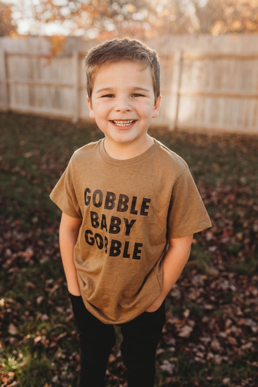 HOLLAND AVE GOBBLE BABY KIDS TEE | TAN