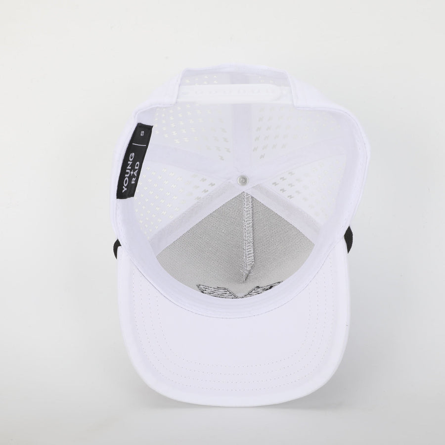 YOUNG + RAD FINISH LINE WHITE ADVENTURE SNAPBACK // (COLLECTIVE)