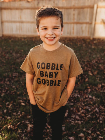 HOLLAND AVE GOBBLE BABY KIDS TEE | TAN