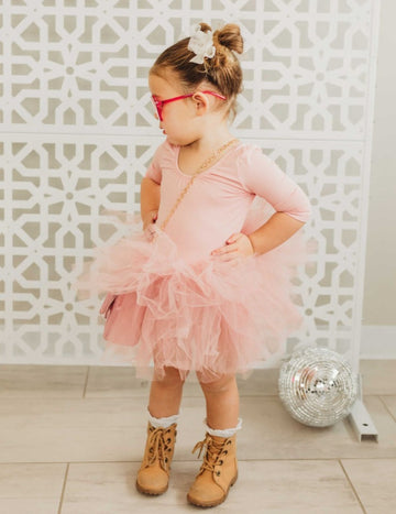 (PRE-ORDER) MILA + ROSE 3/4 SOLID TUTU LEOTARD | MULTIPLE COLORS