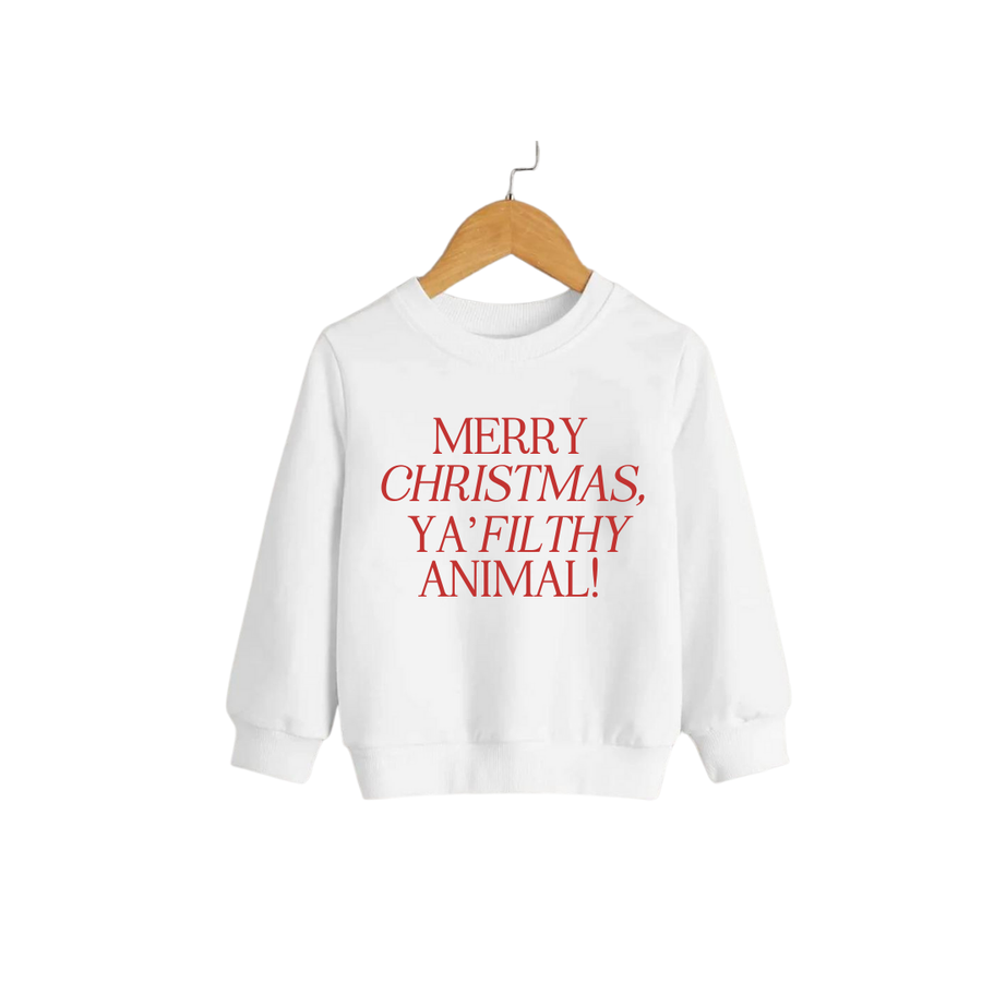 Merry Christmas, Ya Filthy Animal Sweatshirt