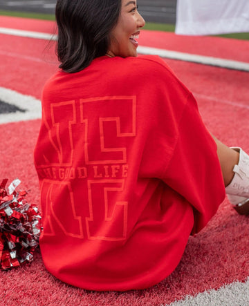 FSB NEBRASKA PUFF CREWNECK | RED