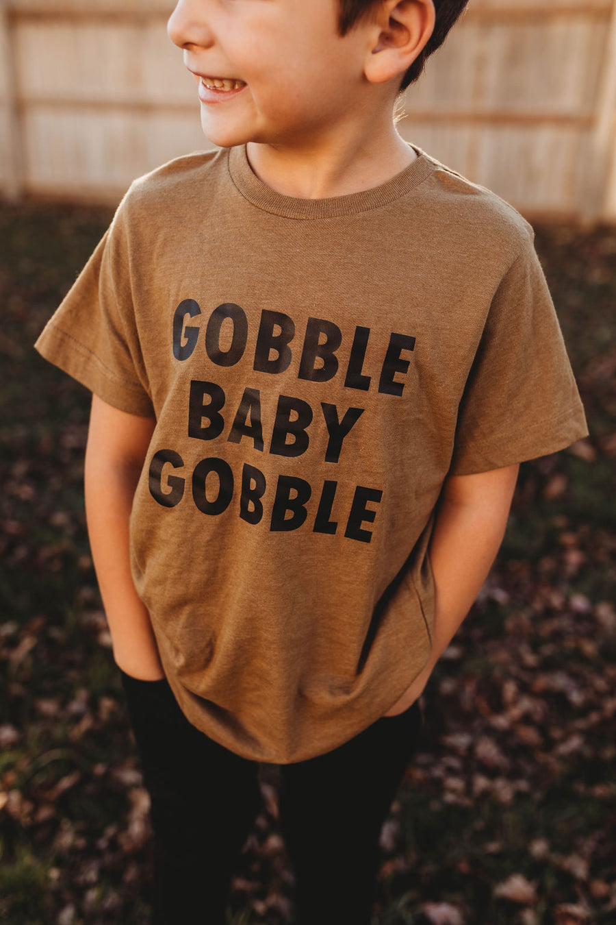 HOLLAND AVE GOBBLE BABY KIDS TEE | TAN