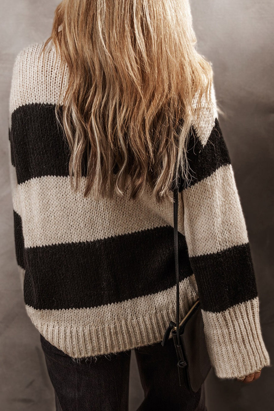 SIMONE STRIPE SWEATER | CREAM WITH BLACK