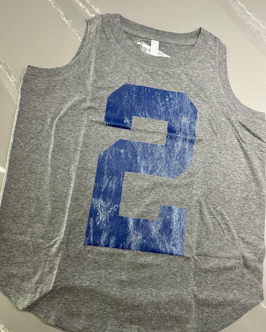 (PRE-ORDER) CUSTOM #1 FAN RELAXED TANK | BLACK, GRAY OR WHITE