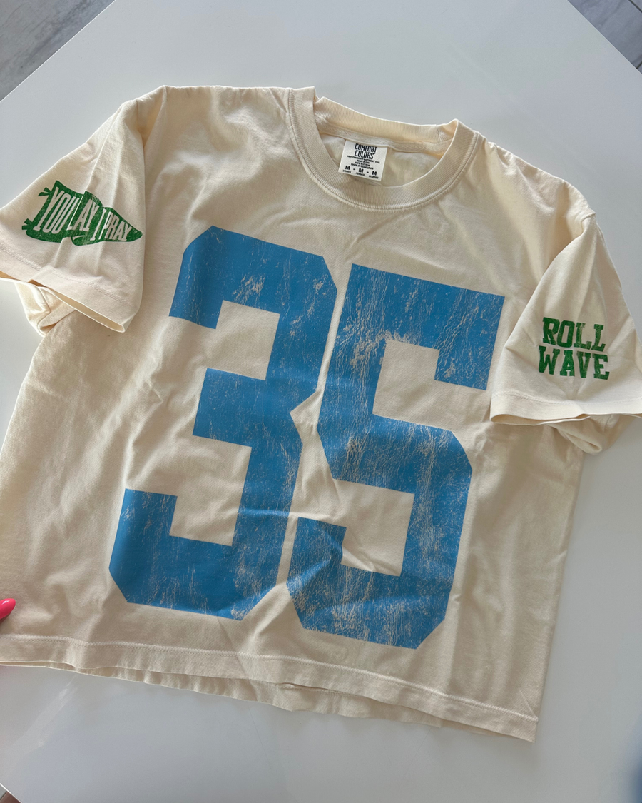 (PRE-ORDER) CUSTOM #1 FAN BOXY TEES | CREAM OR PEPPER