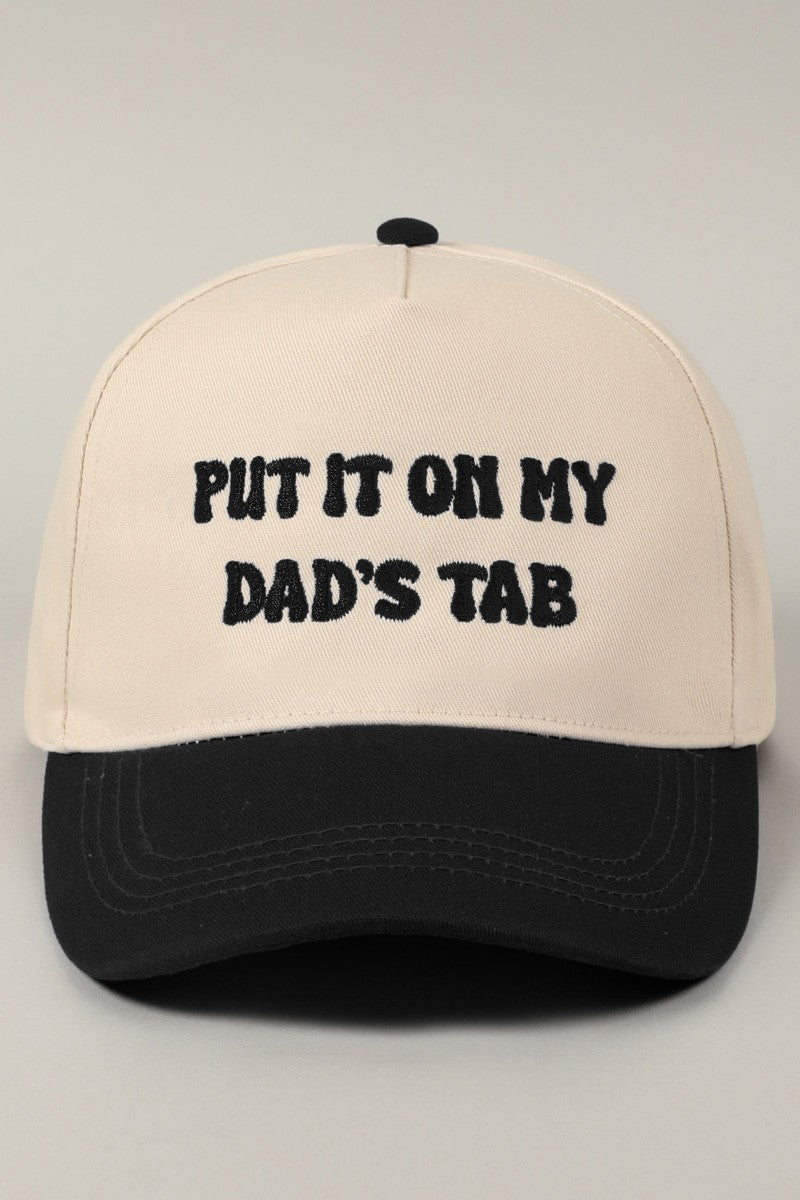 PUT IT ON MY DAD'S TAB HAT | BLACK
