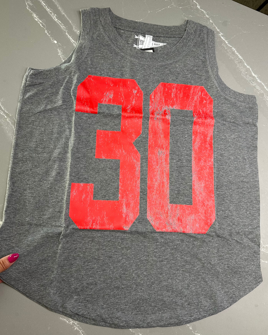 (PRE-ORDER) CUSTOM #1 FAN RELAXED TANK | BLACK, GRAY OR WHITE