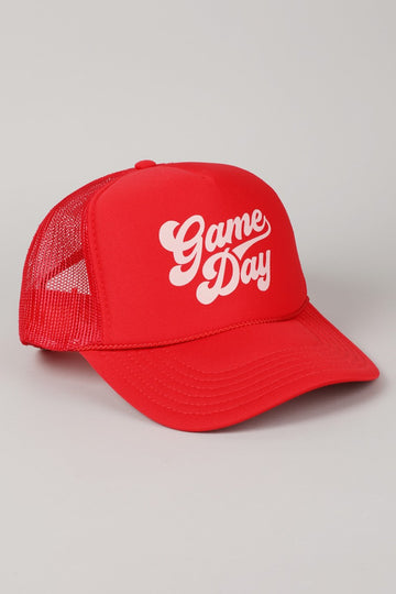 GAME DAY FOAM TRUCKER HAT | RED**