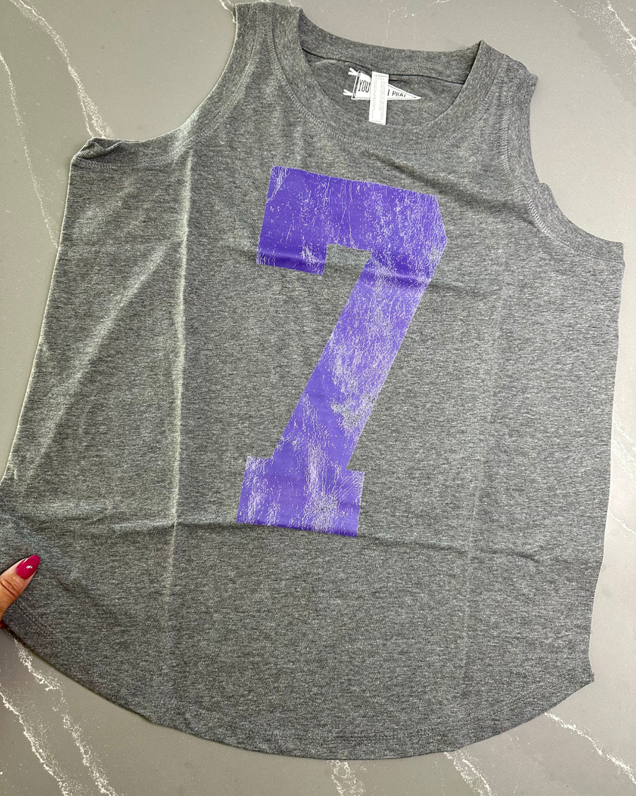 (PRE-ORDER) CUSTOM #1 FAN RELAXED TANK | BLACK, GRAY OR WHITE