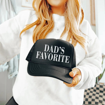 DAD'S FAVORITE TRUCKER HAT | BLACK