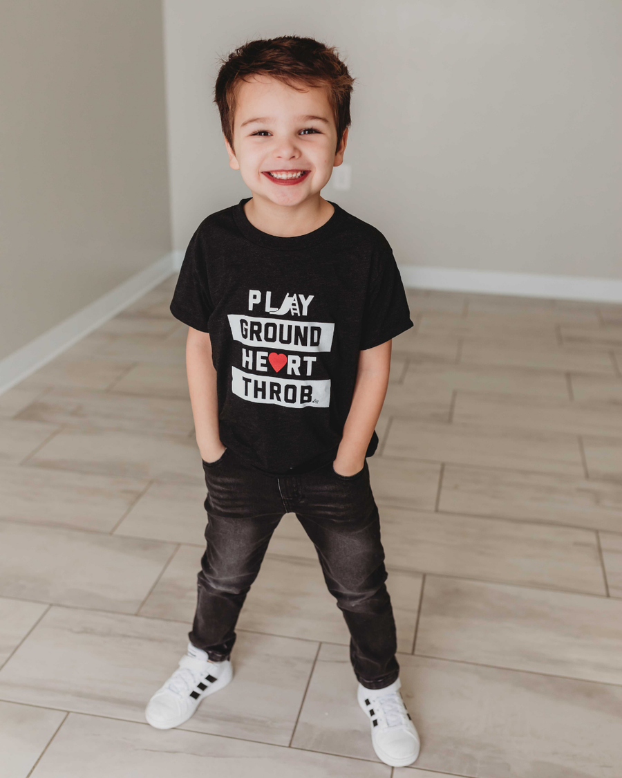 LEDGER PLAYGROUND HEARTTHROB  TEE | CHARCOAL BLACK TRI-BLEND