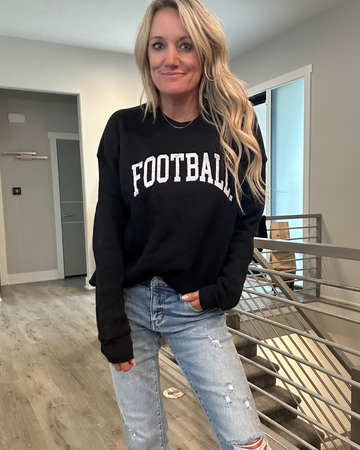 THE OC FOOTBALL GRAPHIC PULLOVER SWEATSHIRT | BLACK