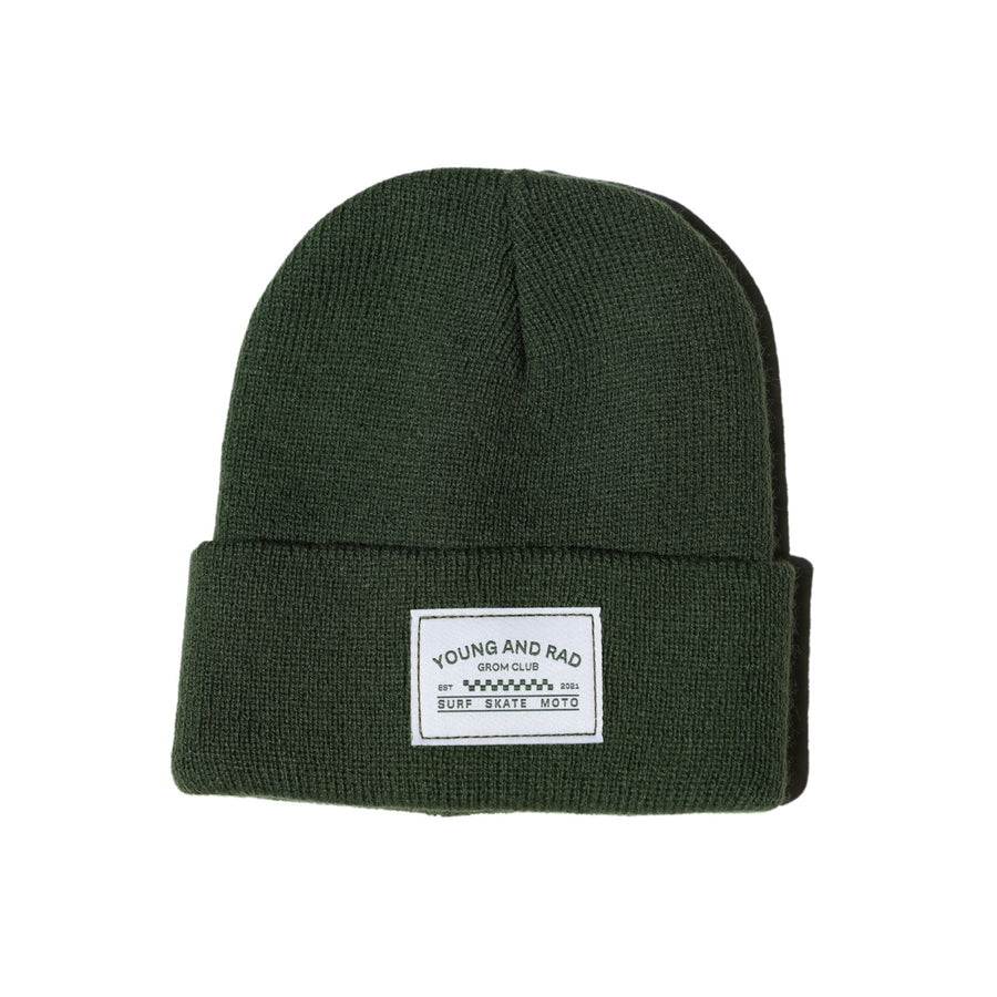 YOUNG + RAD CLASSIC BEANIE // FOREST GREEN (COLLECTIVE)