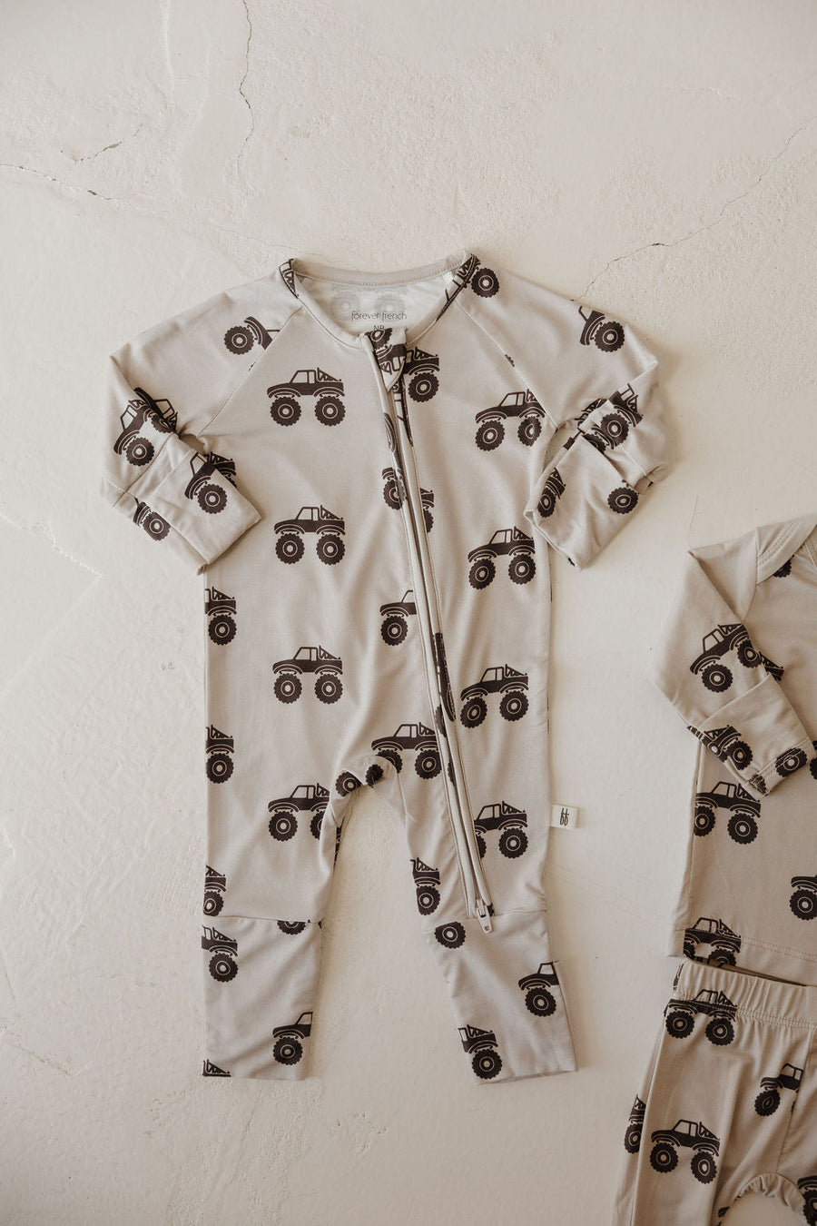 Bamboo Zip Pajamas | Monster Truck