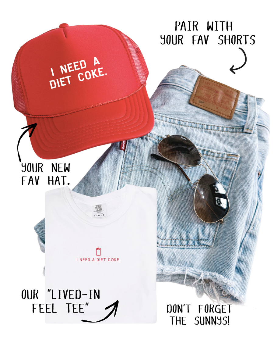 SAVED BY GRACE I need a diet coke. Trucker Hat (COLLECTIVE)