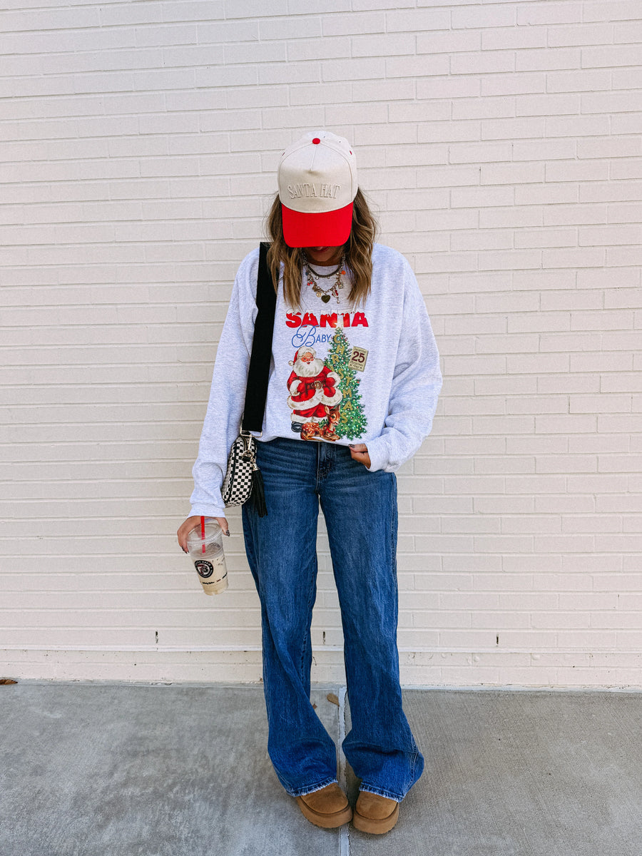 (PRE-ORDER) E+E SANTA BABY WOMEN'S CHRISTMAS SWEATSHIRT