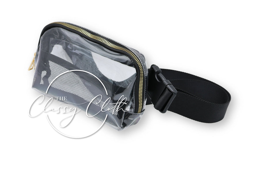 Clear Stadium Belt Bag | BLACK