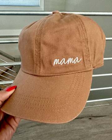 MAMA LETTERING HAT | CLAY