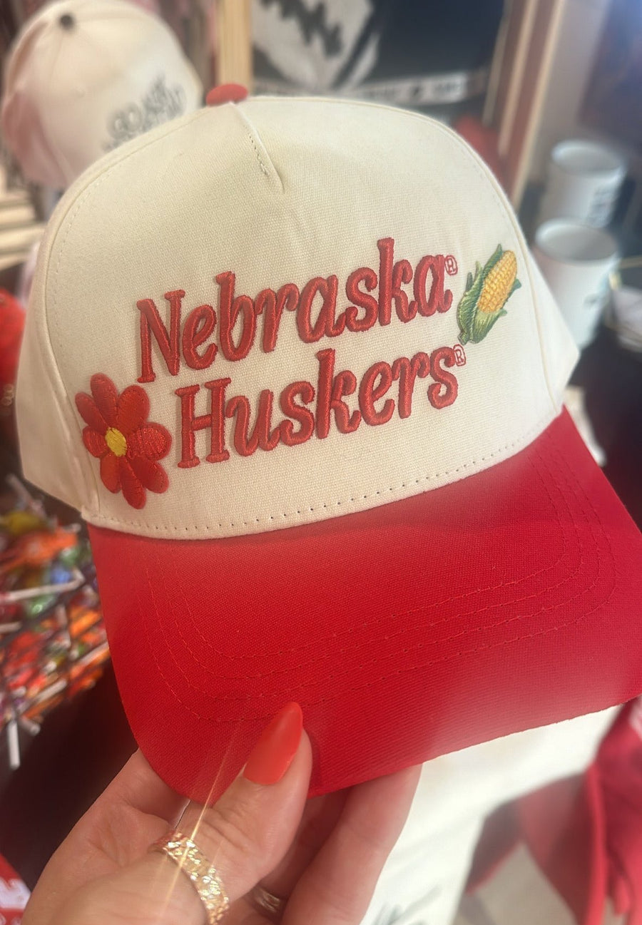 Nebraska Huskers Embroidered Hat With Patches