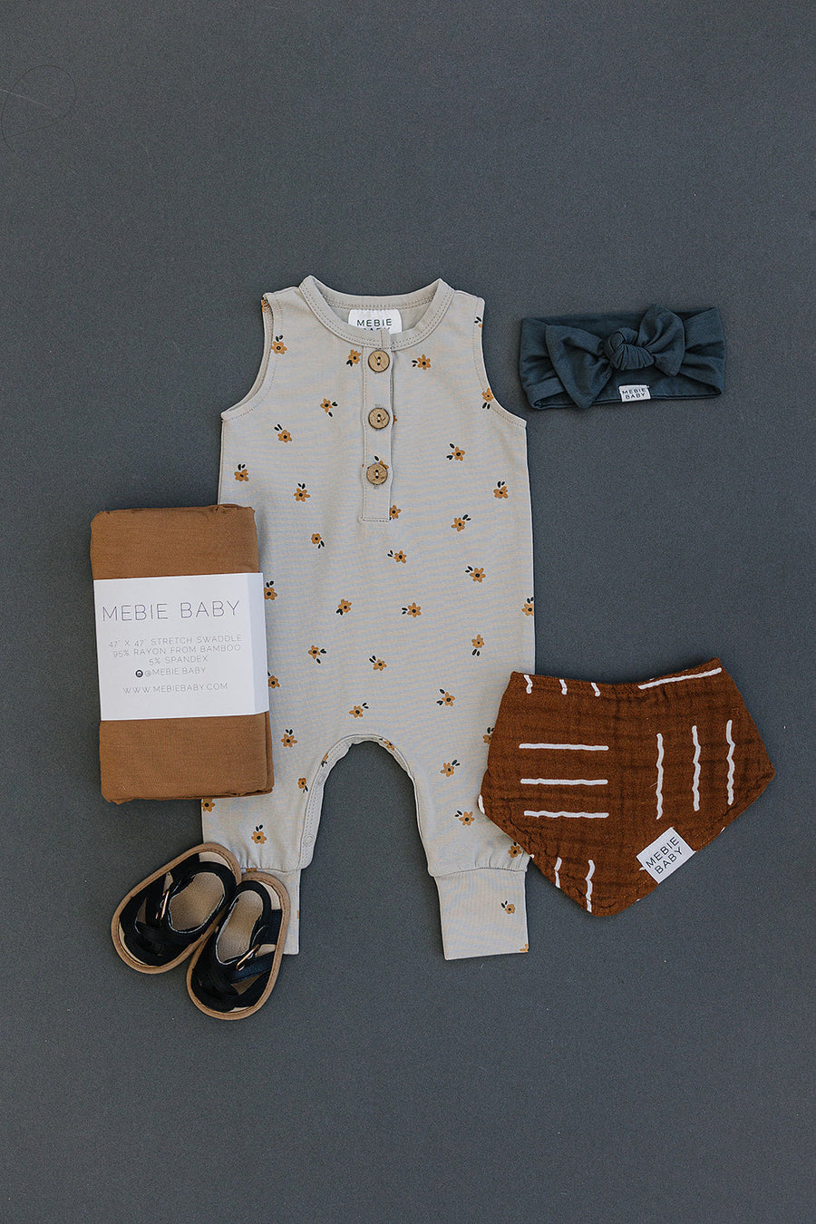 MEBIE BABY Floral Tank Romper (COLLECTIVE)