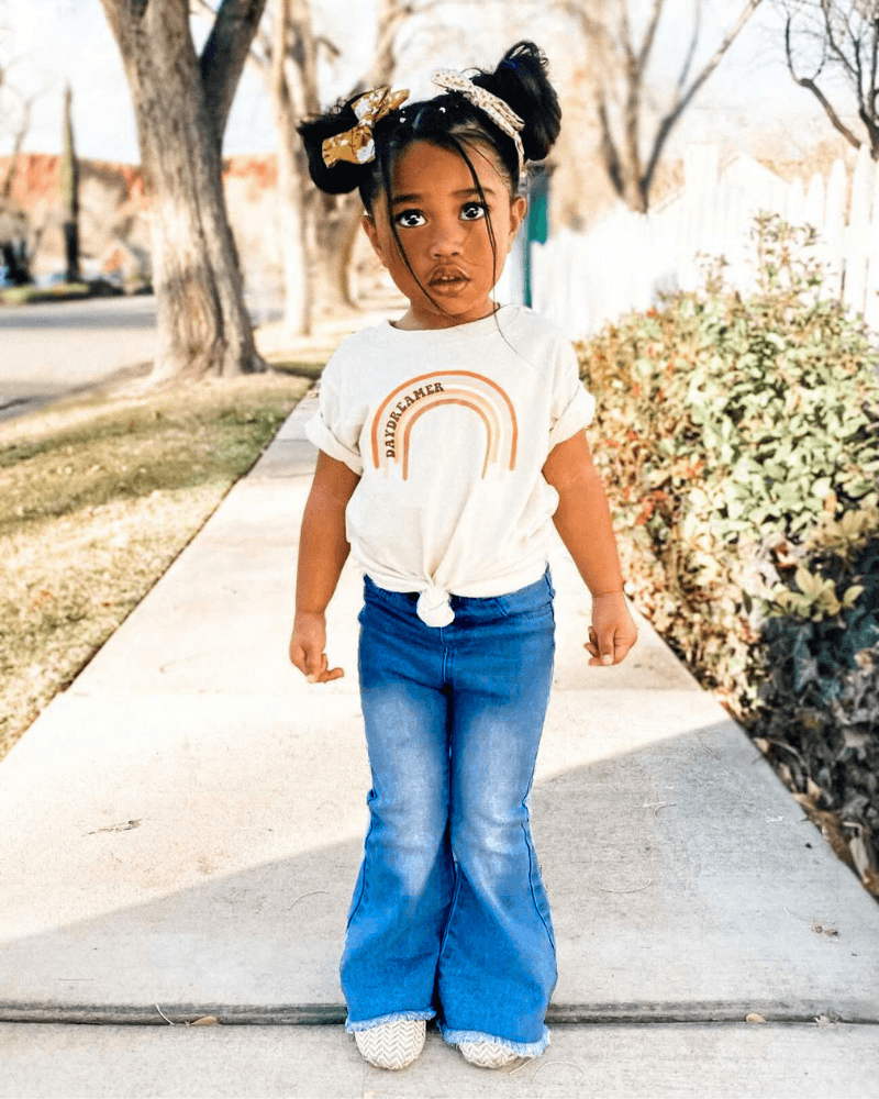 BAILEY'S BLOSSOMS Sophie Denim Bell Bottoms - Dark Wash (COLLECTIVE)