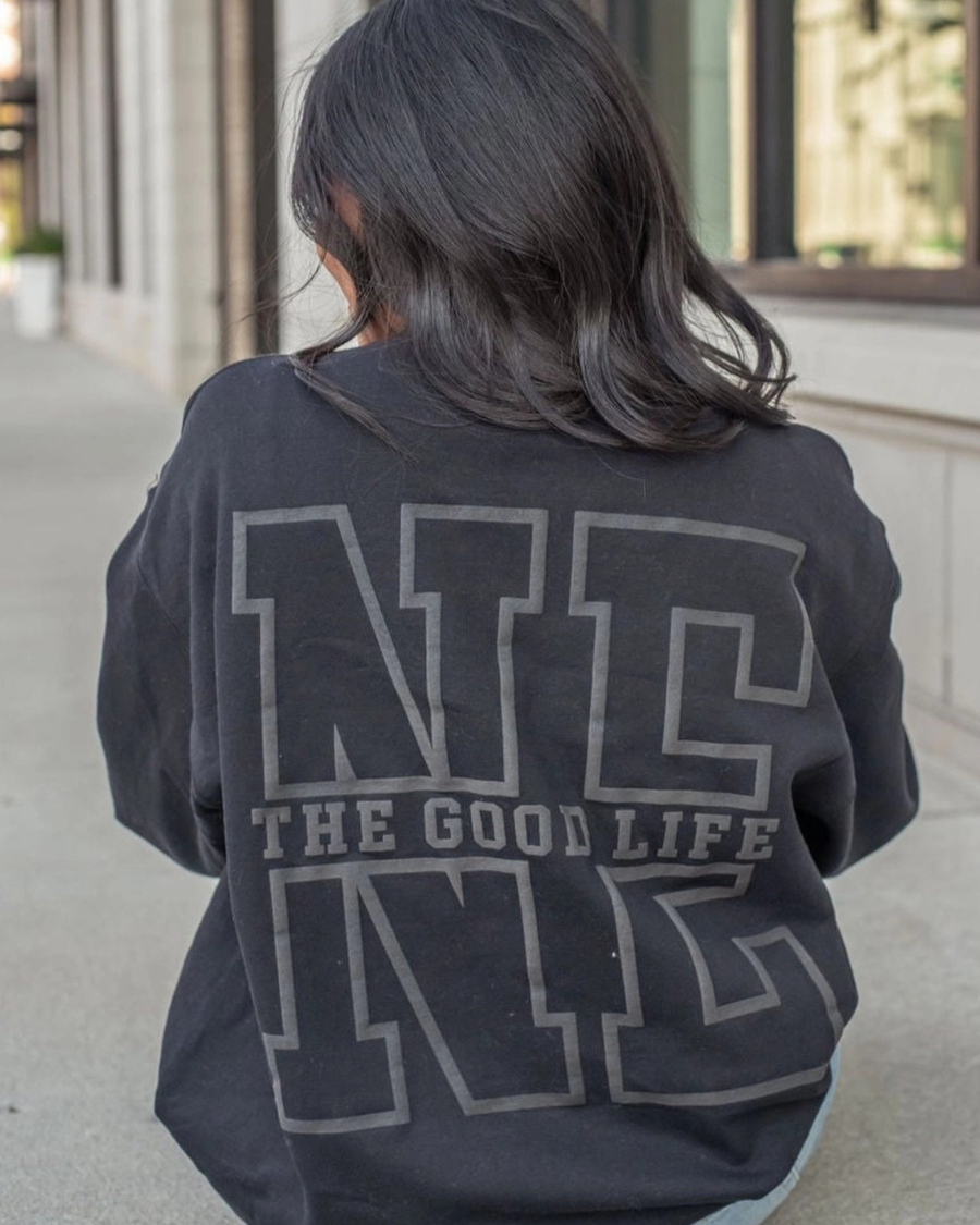 FSB NEBRASKA PUFF CREWNECK | BLACK