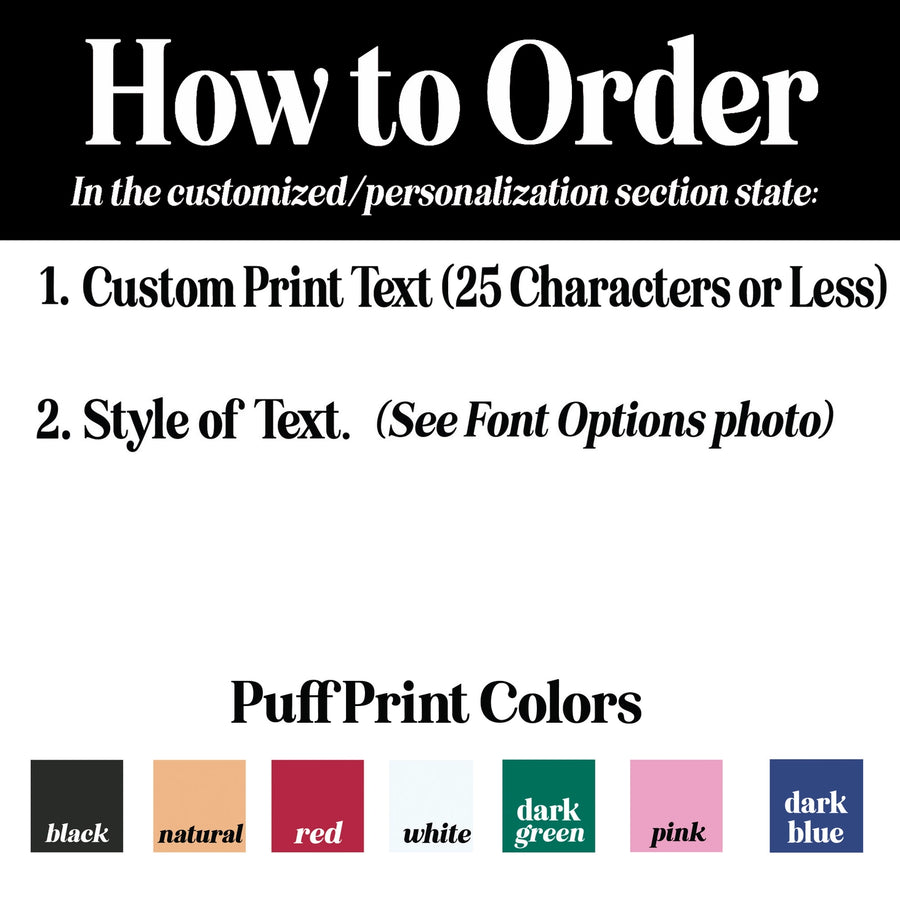 (PRE-ORDER) CUSTOM SHOP KID'S PUFF PRINT TEES