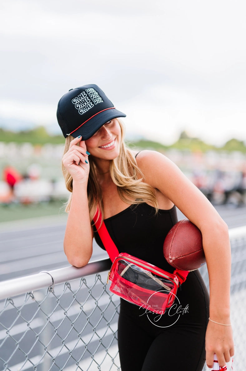 Clear Stadium Belt Bag | RED