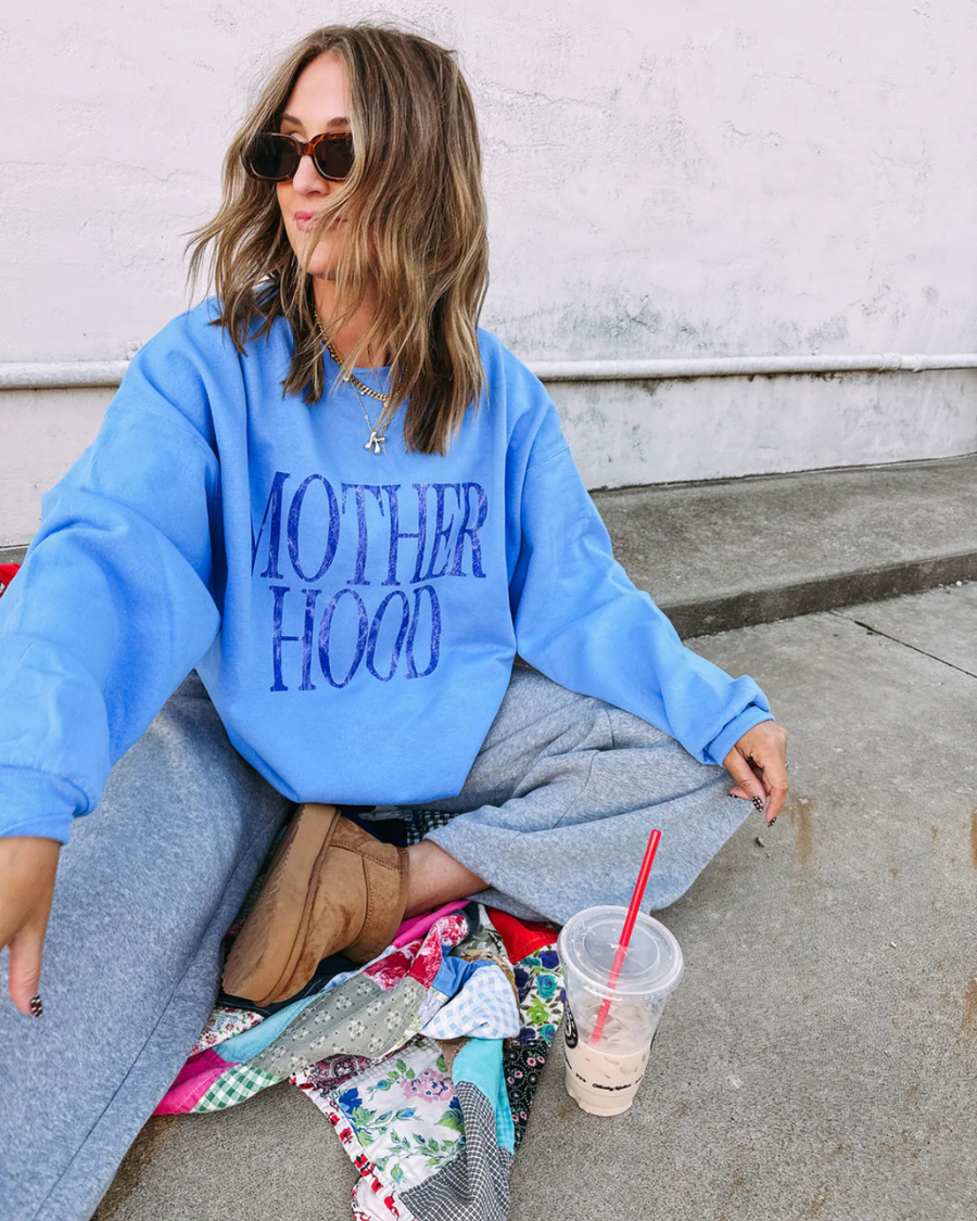 E+E MOTHERHOOD CREWNECK | LIGHT BLUE