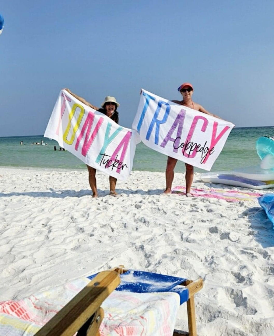 (PRE-ORDER) PERSONALIZED BEACH TOWELS | VARIOUS STYLES
