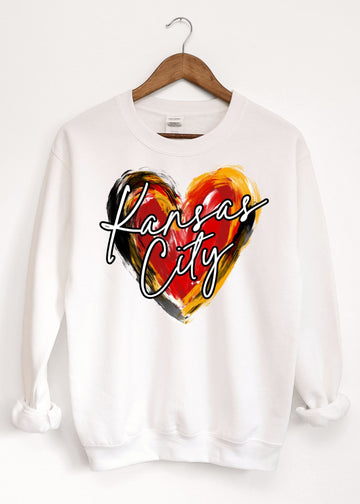 H+H KC BRUSHED HEART SWEATSHIRT | ADULT