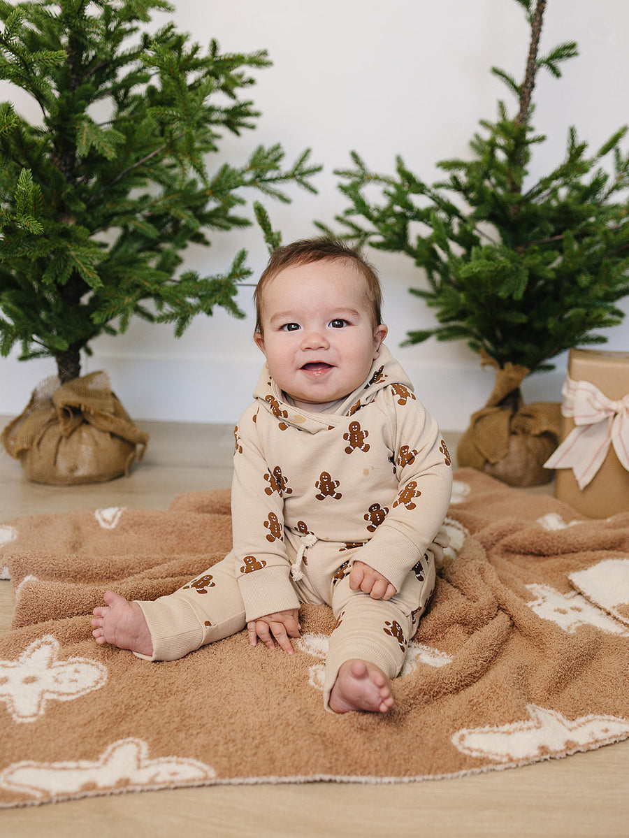 MEBIE BABY Gingerbread Hooded French Terry Set (COLLECTIVE)